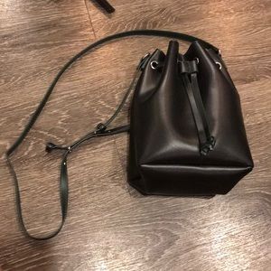Black mini bucket purse